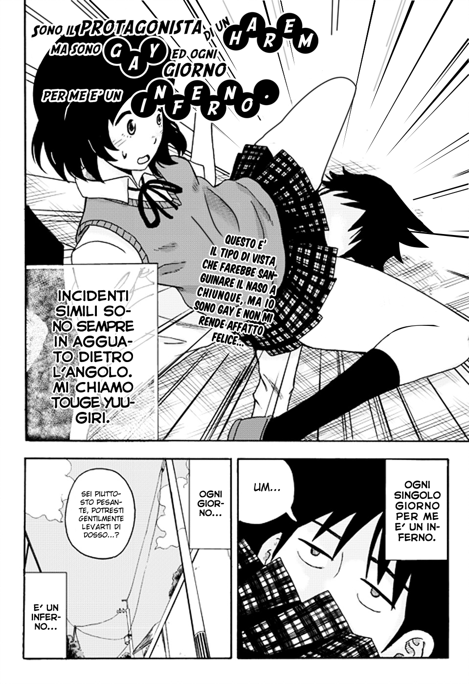 Harem Manga no Shujinkou da ga Gei na Node Mainichi ga Tsurai Scan ITA